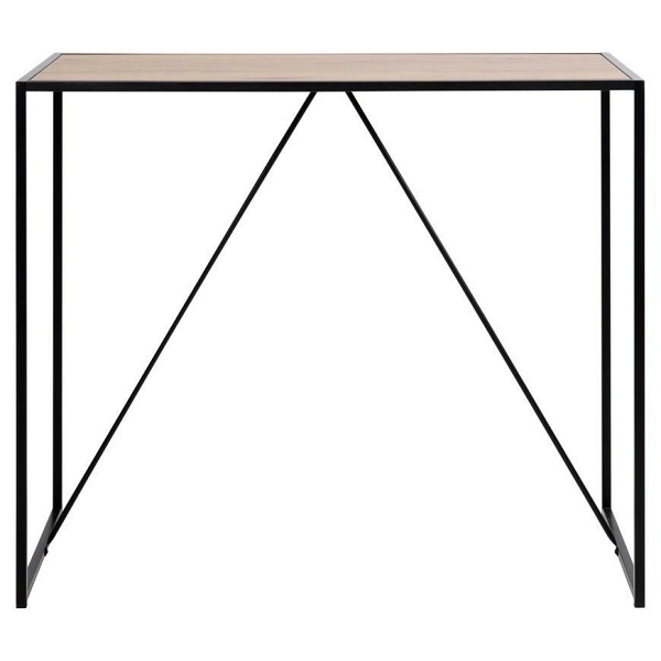 Stół barowy Seaford czarny/dąb - ACTONA